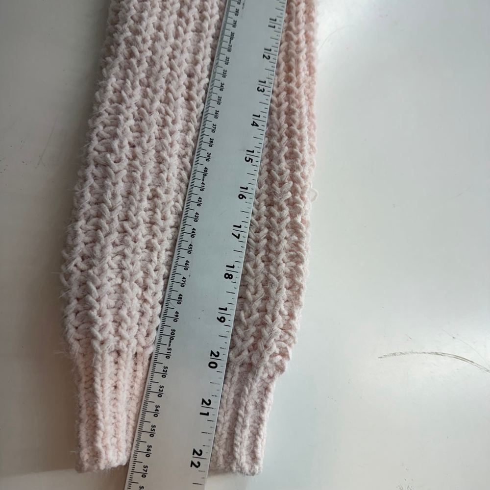 Madden Girl Chunky Cable Knit Sweater L Blush Soft Cozy Cottagecore - Picture 7 of 10